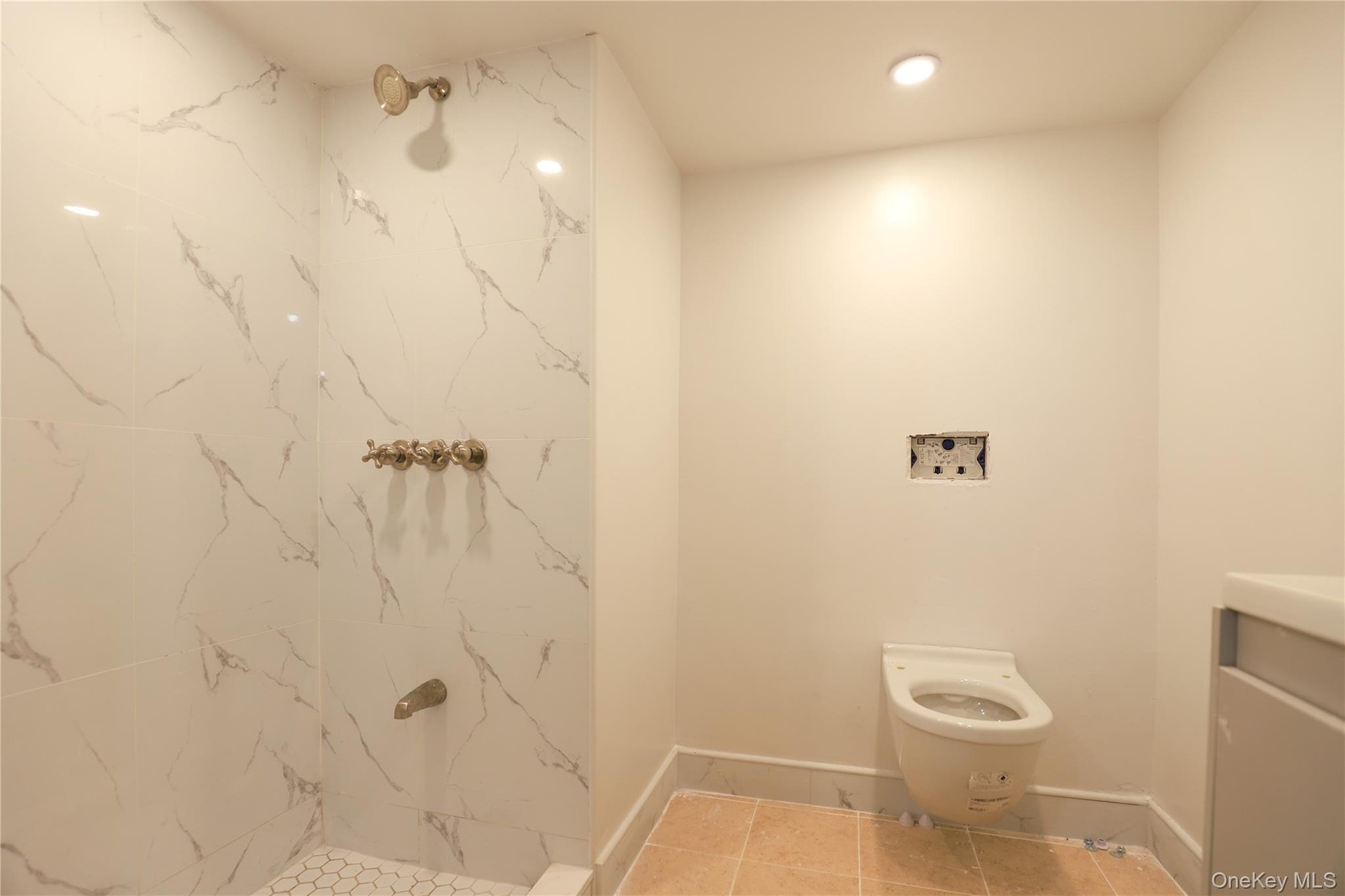 Full bathroom located in the basement