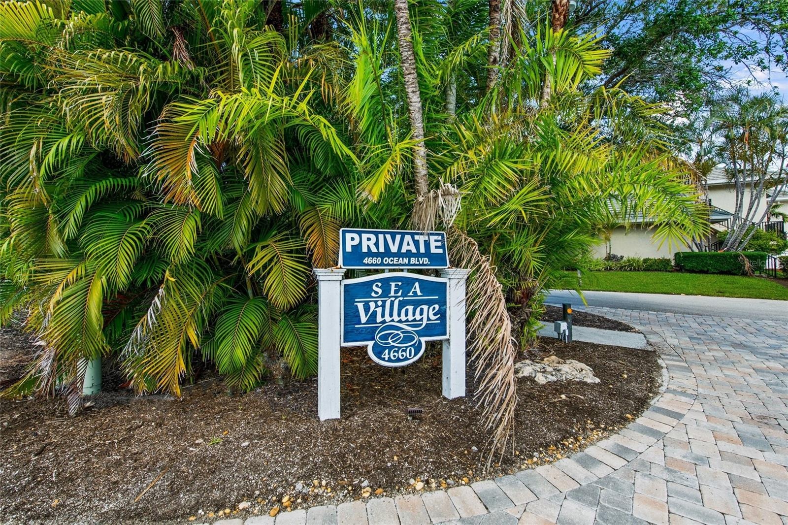 Entrance to Sea Village Ocean Blvd
