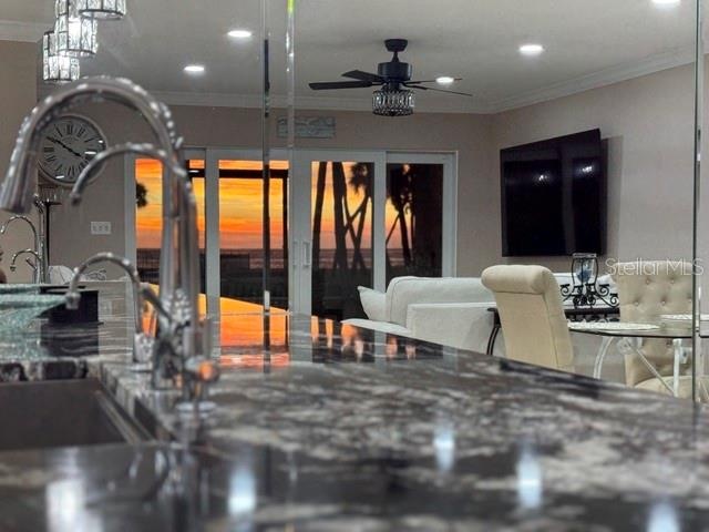 Sunset from the kitchen sink
