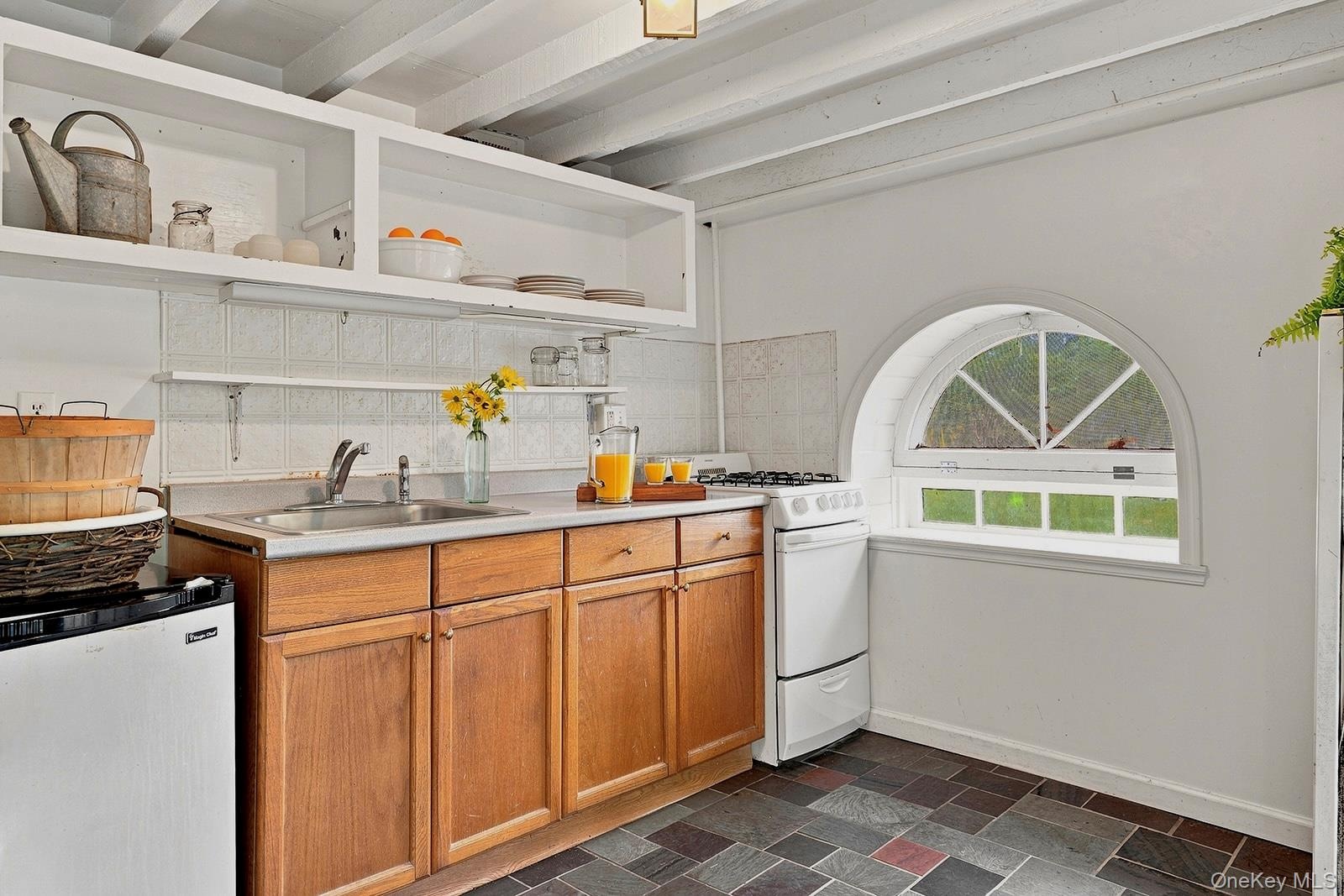 Kitchen area in the Poolside Cottage