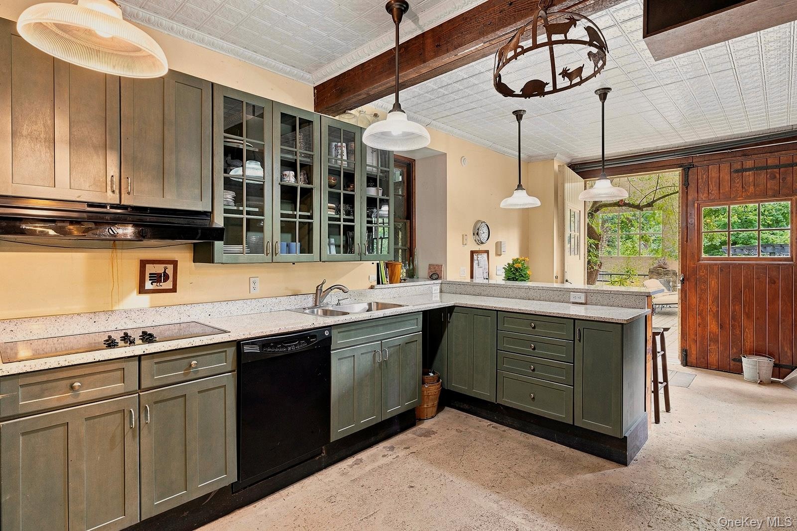 Kitchen on first floor of barn