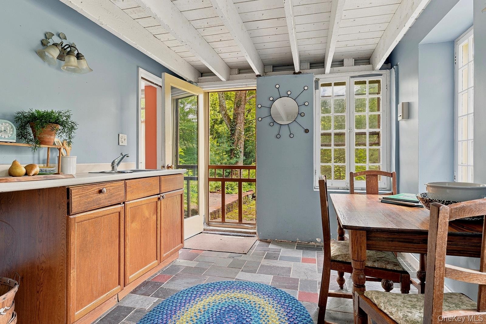 Kitchen area in the Orchard Cottage