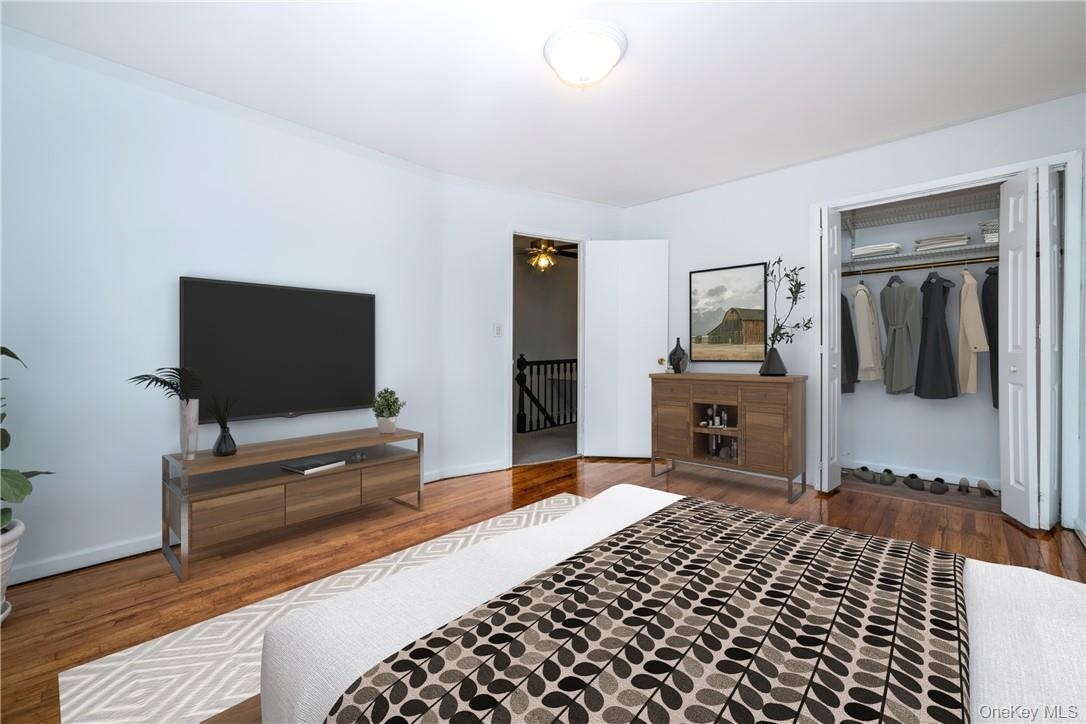 Virtually staged main bedroom