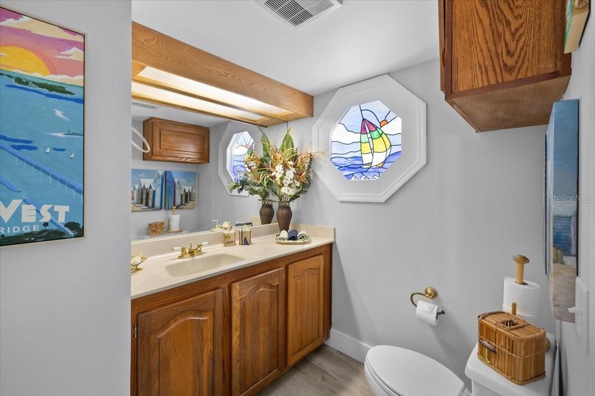 Half bath lower floor