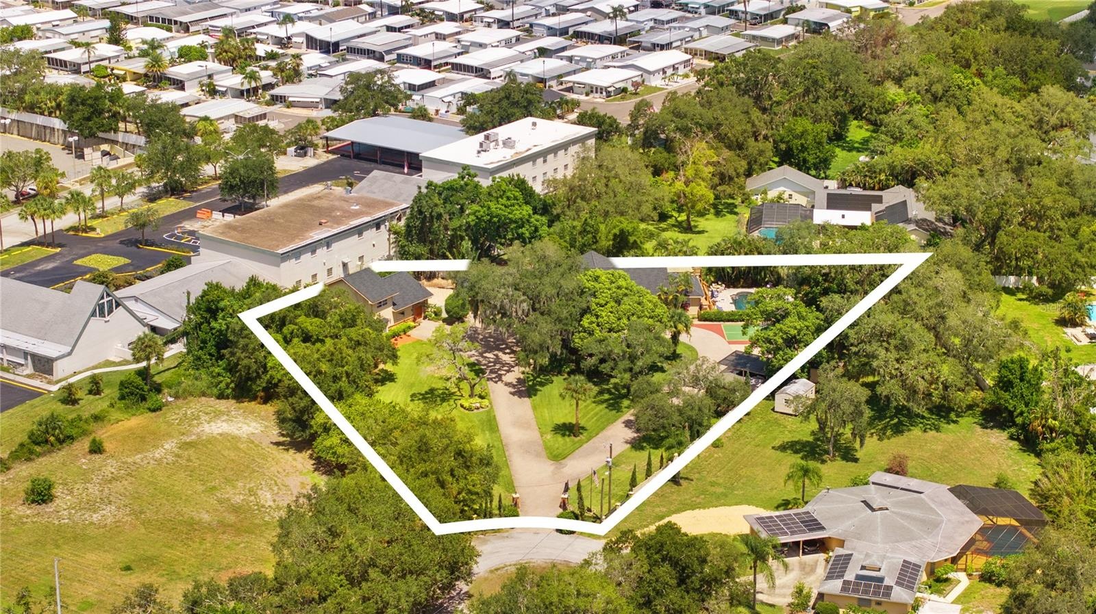 Aerial View with Property Lines