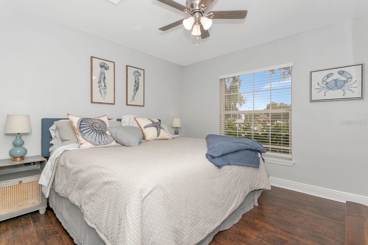 Bedroom #4 with LVP Flooring; Ceiling Fan; Extended Built-In Closet and adjacent to Full Bathroom