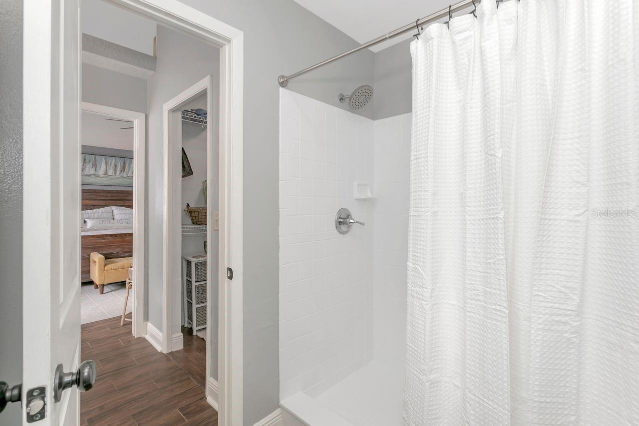 View from Shower and Water Closet in En-Suite Bathroom