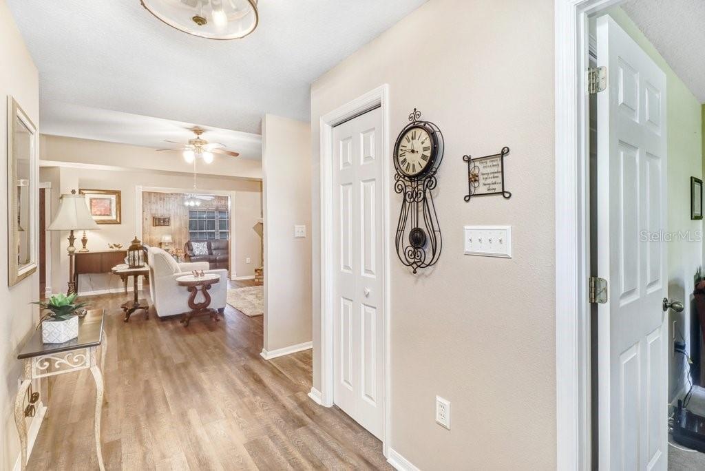 Foyer with entry to Bedroom 4 (office)