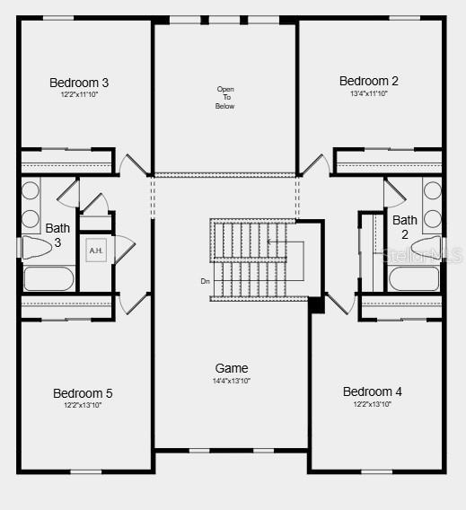 Second Floor Plan - Additional Highlights Include: extended flooring on main level into primary bedroom and closet.