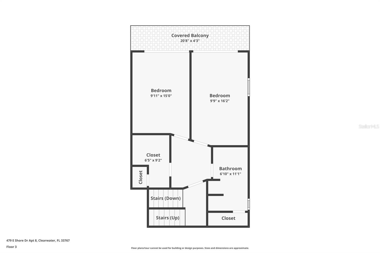 Third Floor with 2 Bedrooms