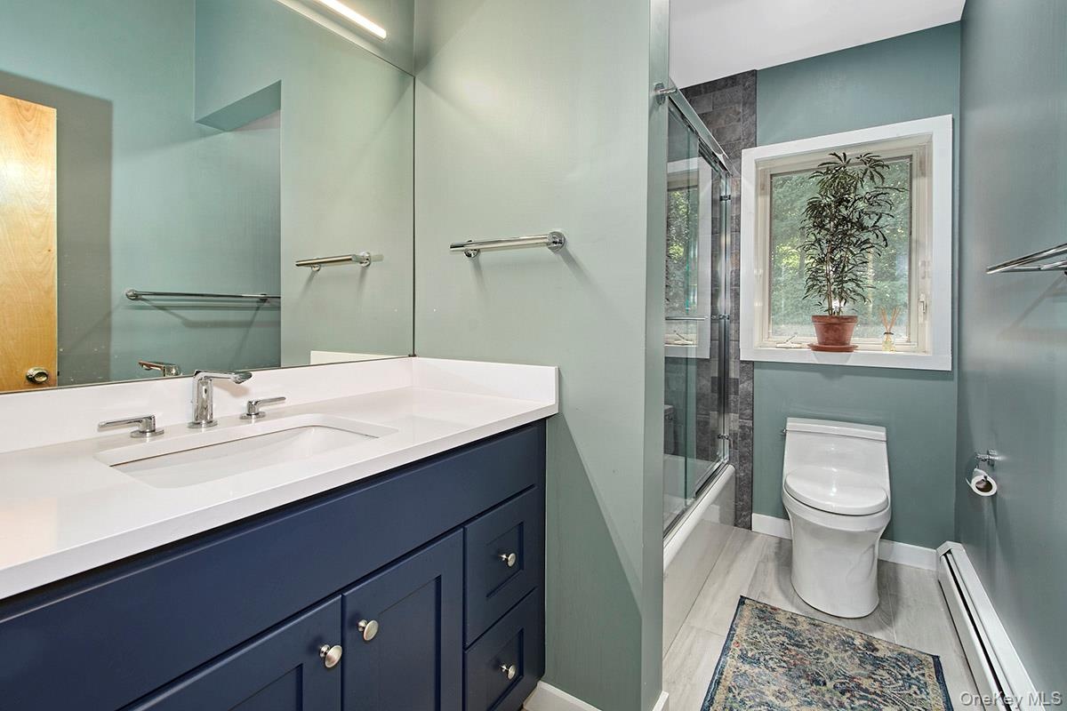 Updated hall bath.