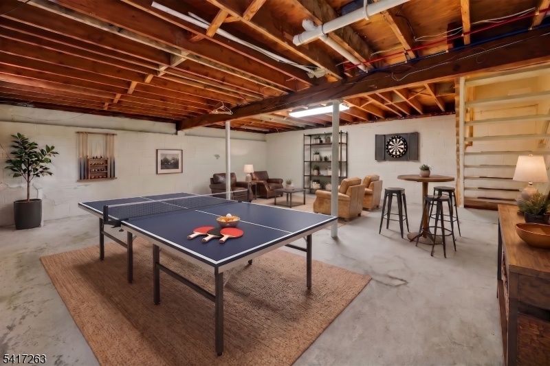 virtually staged rec room