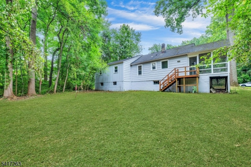 Back yard view of the house