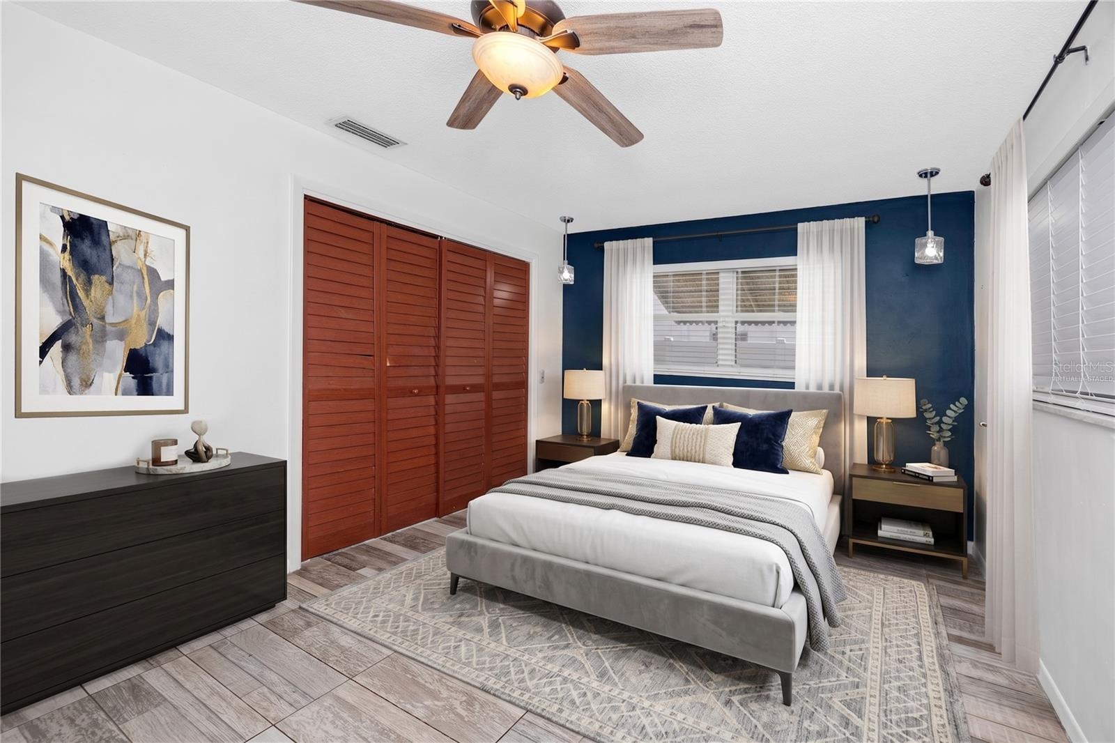 Virtually Staged Primary Bedroom
