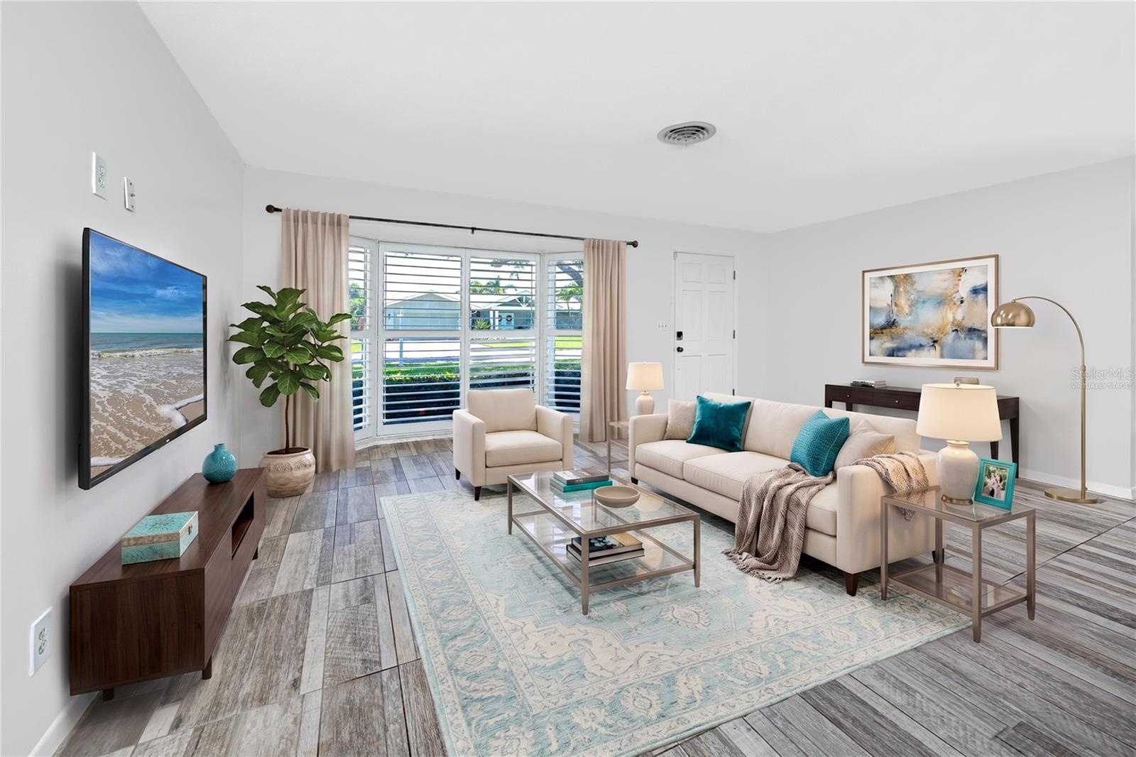 Virtually Staged Living Room