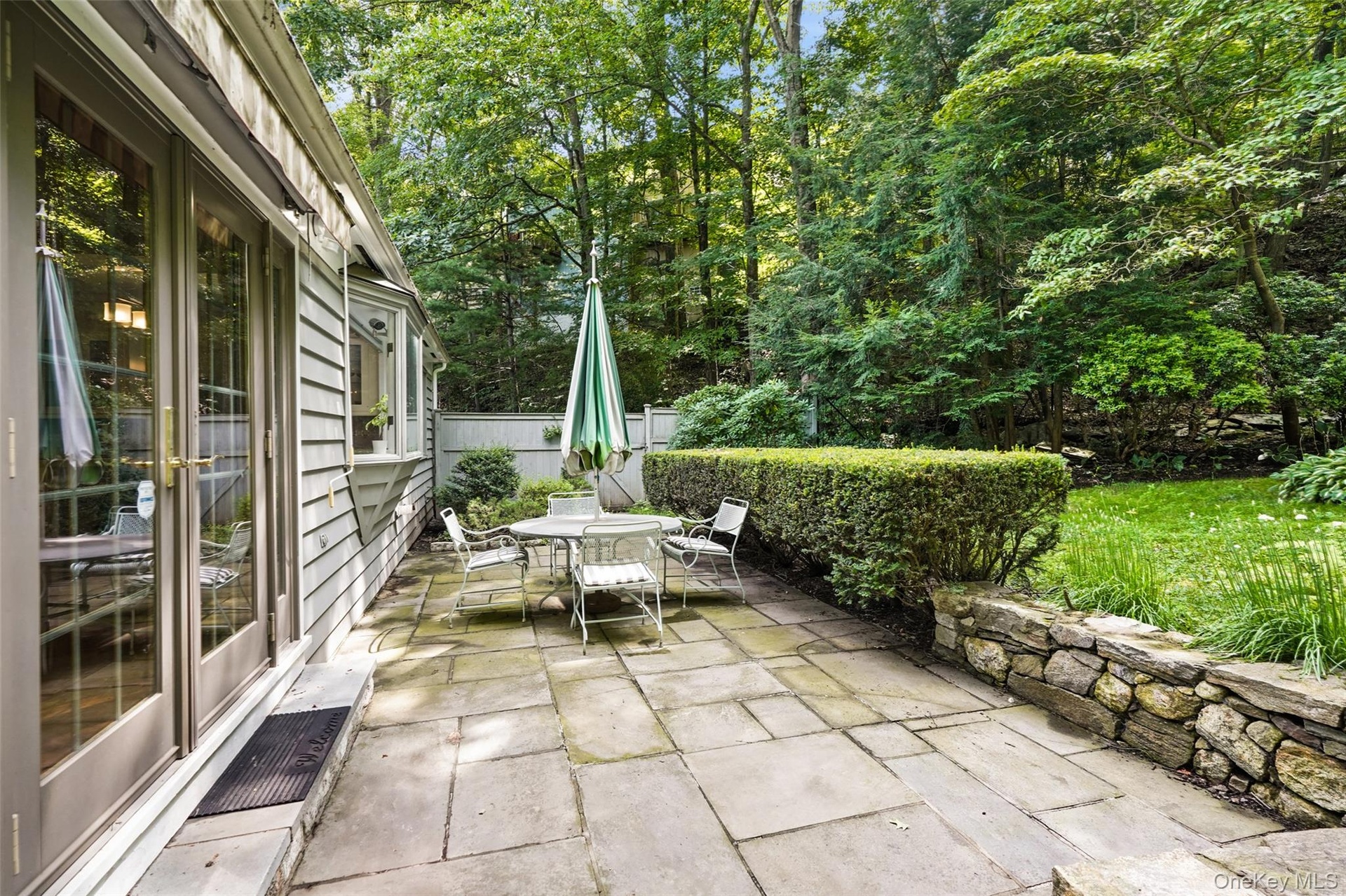 Secluded patio for quiet relaxation or gatherings with family and friends