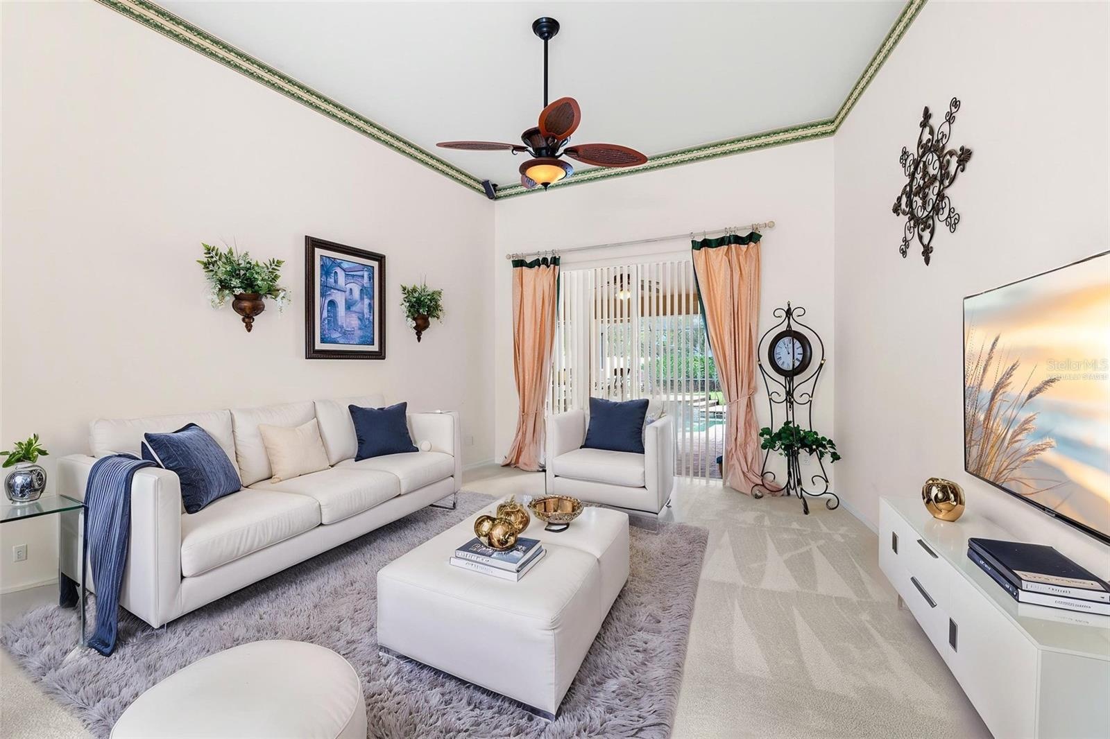 virtually staged living room