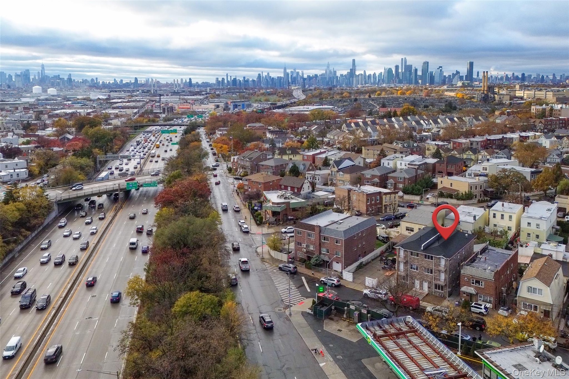 Bird's eye view of skyline
