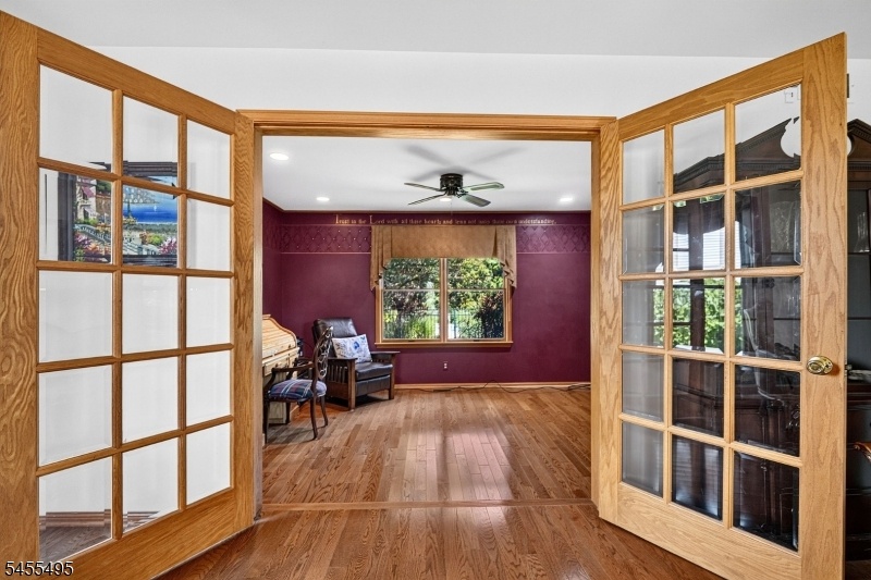french doors to den