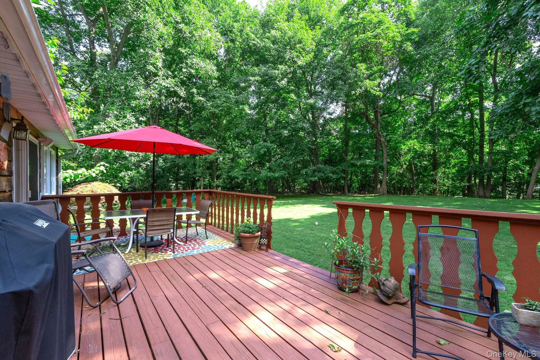 Beautiful Deck Overlooking Serene 2 Acre Property.