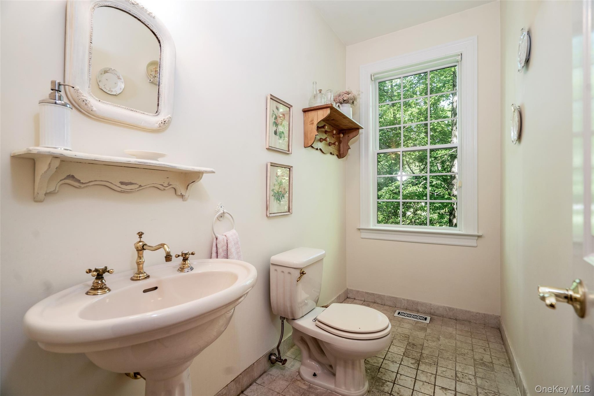 First floor powder room, just off the office.
