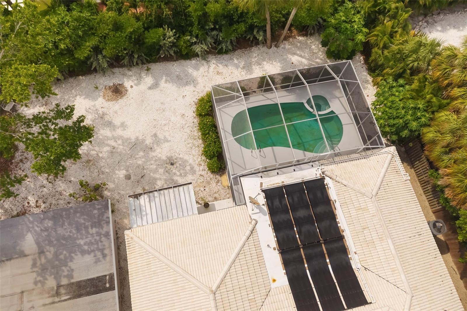 Solar panels for heating the pool