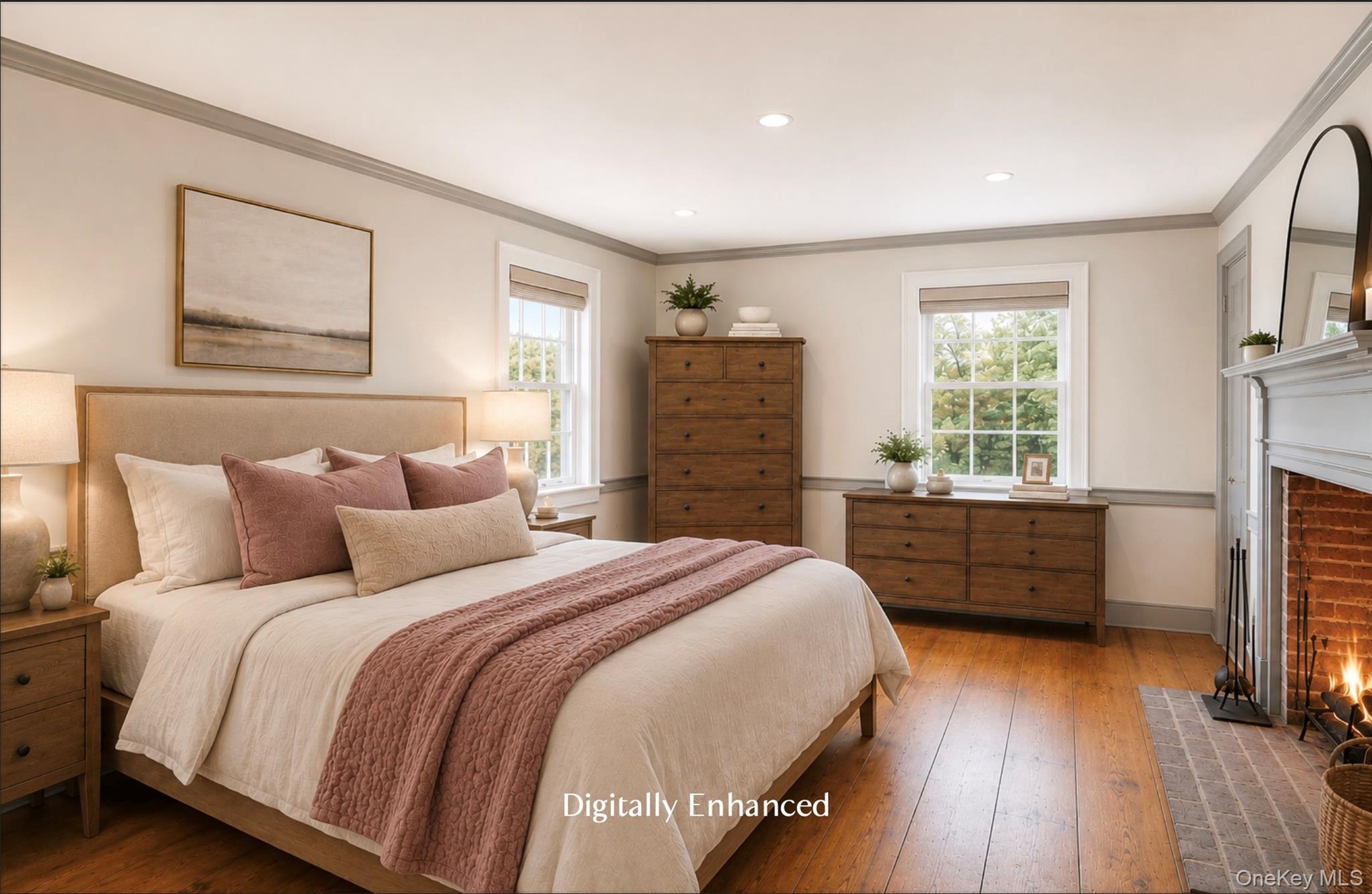 Make the primary bedroom with fireplace your own sanctuary