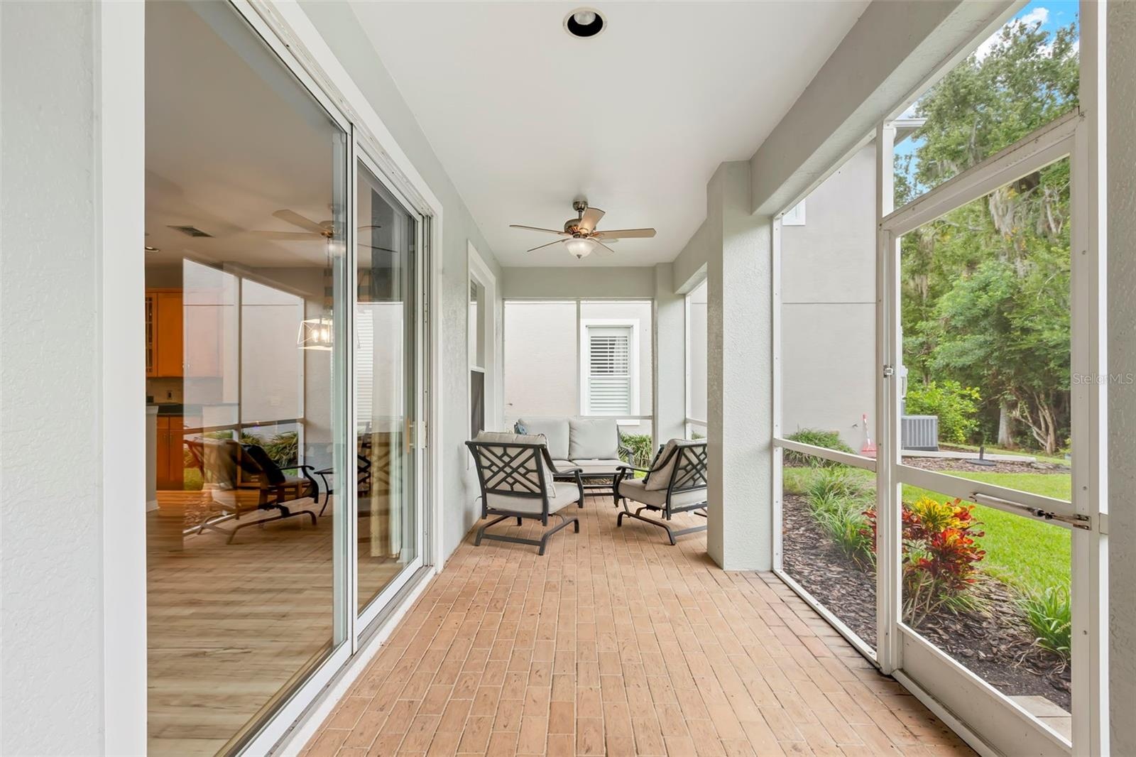 Patio overlooking conservation & pond