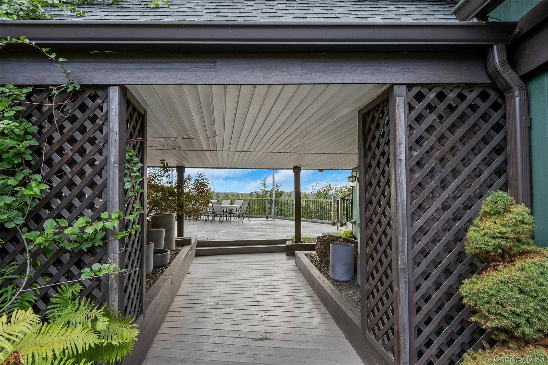 Path to deck and backyard