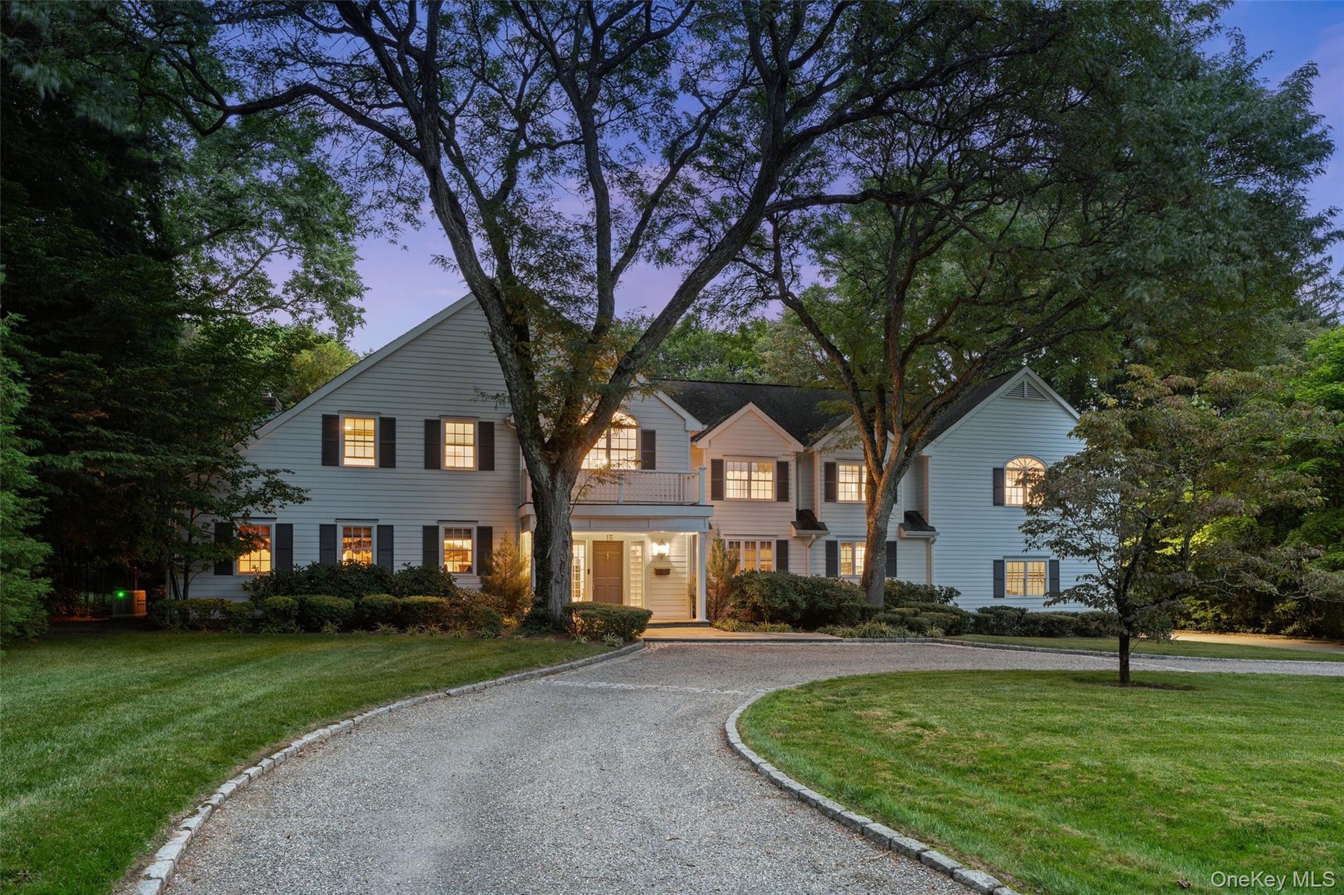 Impressive colonial with circular driveway