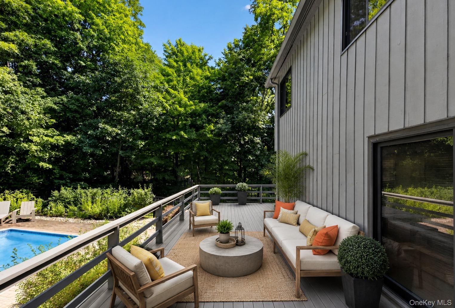 Large Wrap Around Deck off Kitchen & Family Room