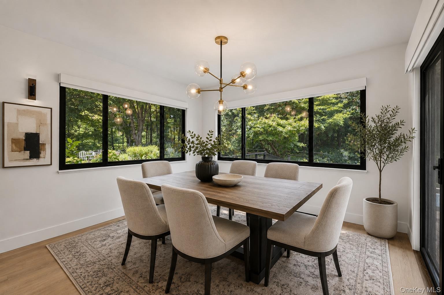 Eating Area in Kitchen with sliders to Deck