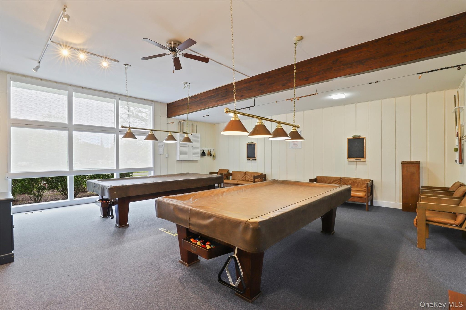 Game room for pool teams and darts.