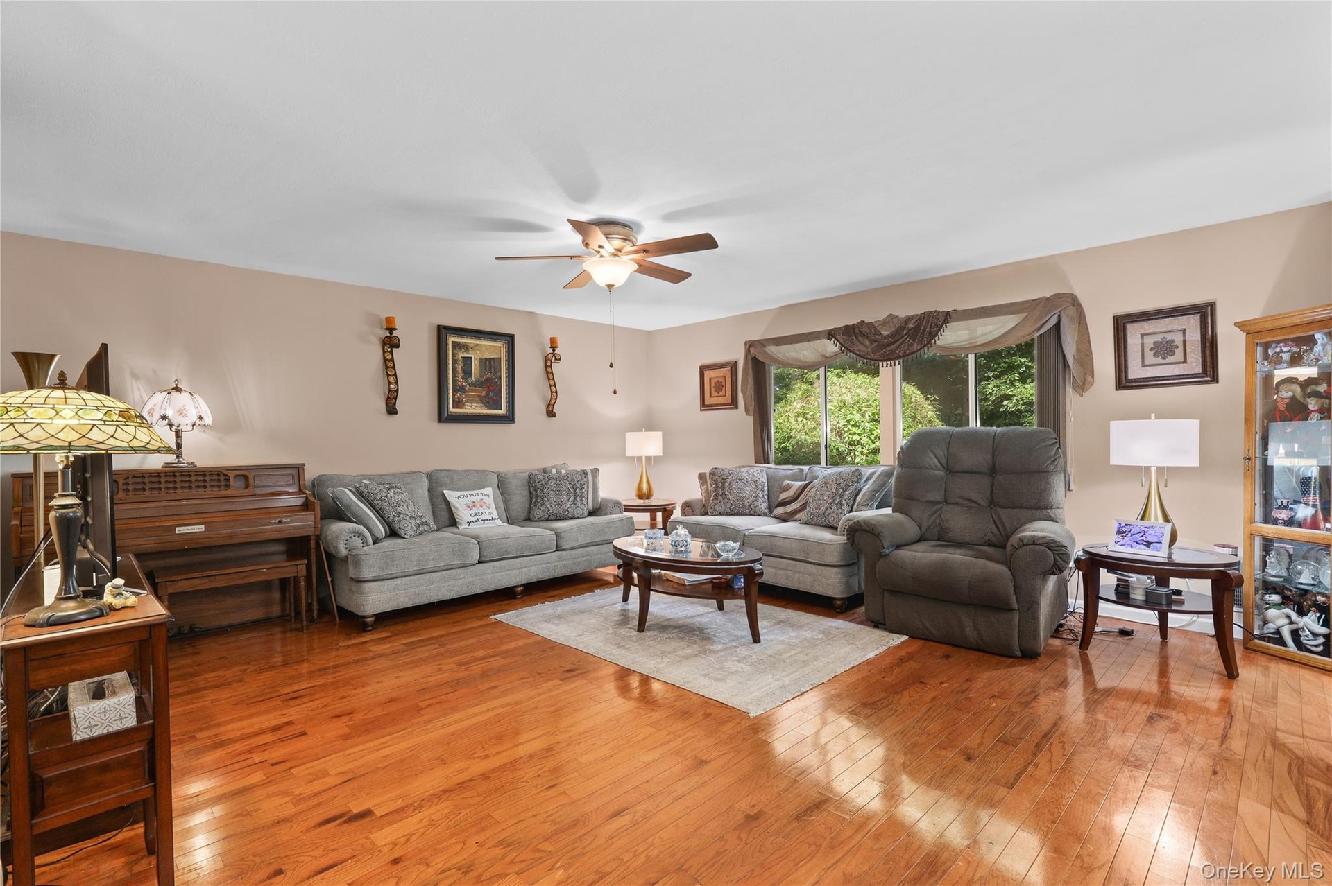 Roomy Living Room with large windows