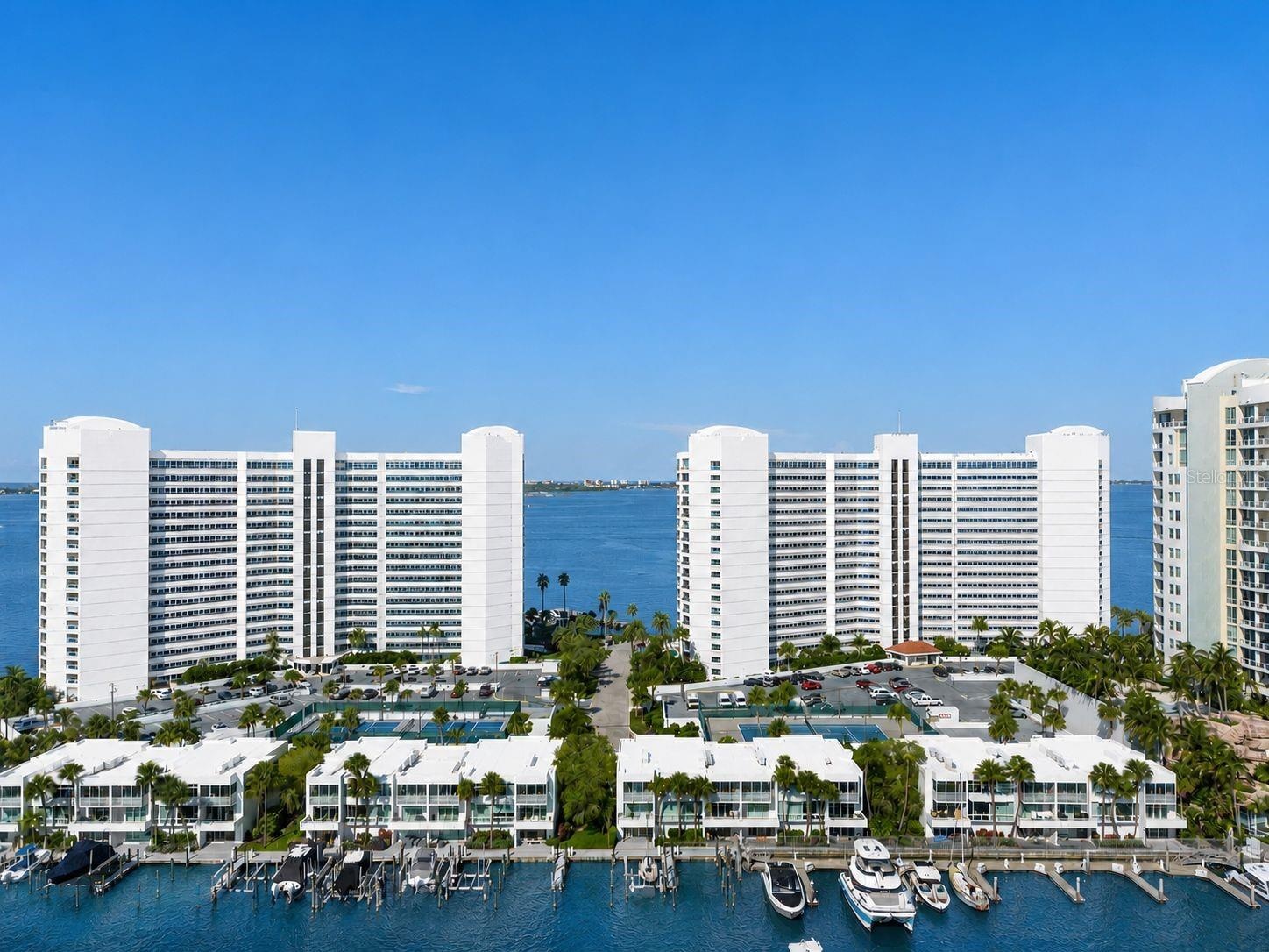VIEW FROM THE NEW RITZ CARLTON CONDOS TO THE EAST OF THE CONDO "ON THE BAY" COMMUNITY