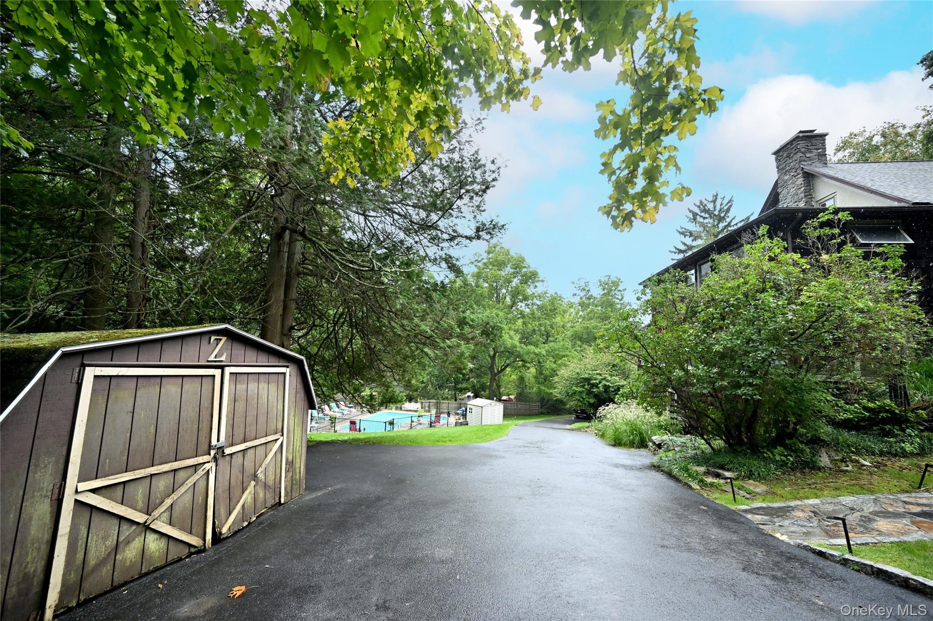 Driveway and shed