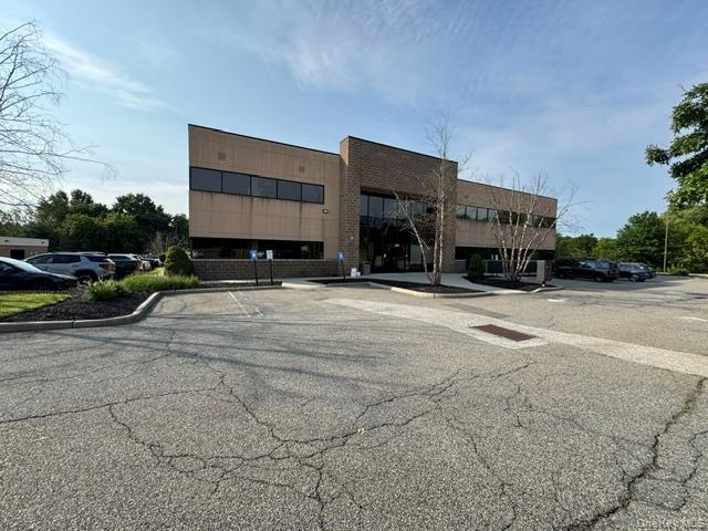 Parking area in the front of the building.