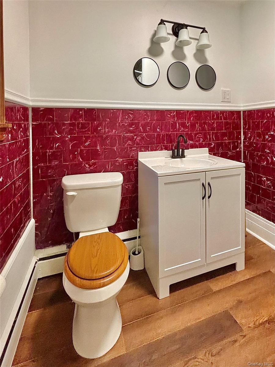 Full Bathroom with new sink, vanity and lighting