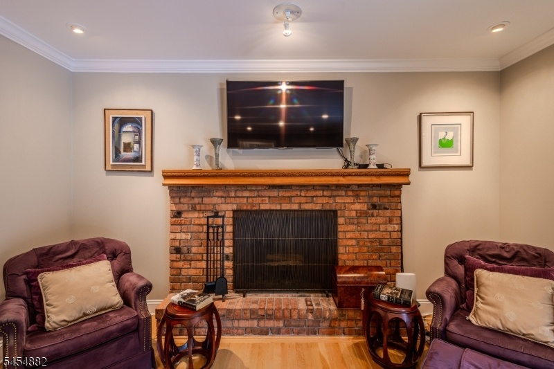 wood burning fireplace