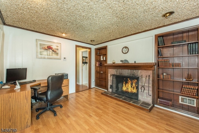 Angle two sunroom w/fireplace