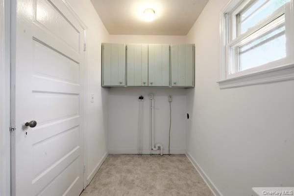 washer dryer hook up in first floor bath