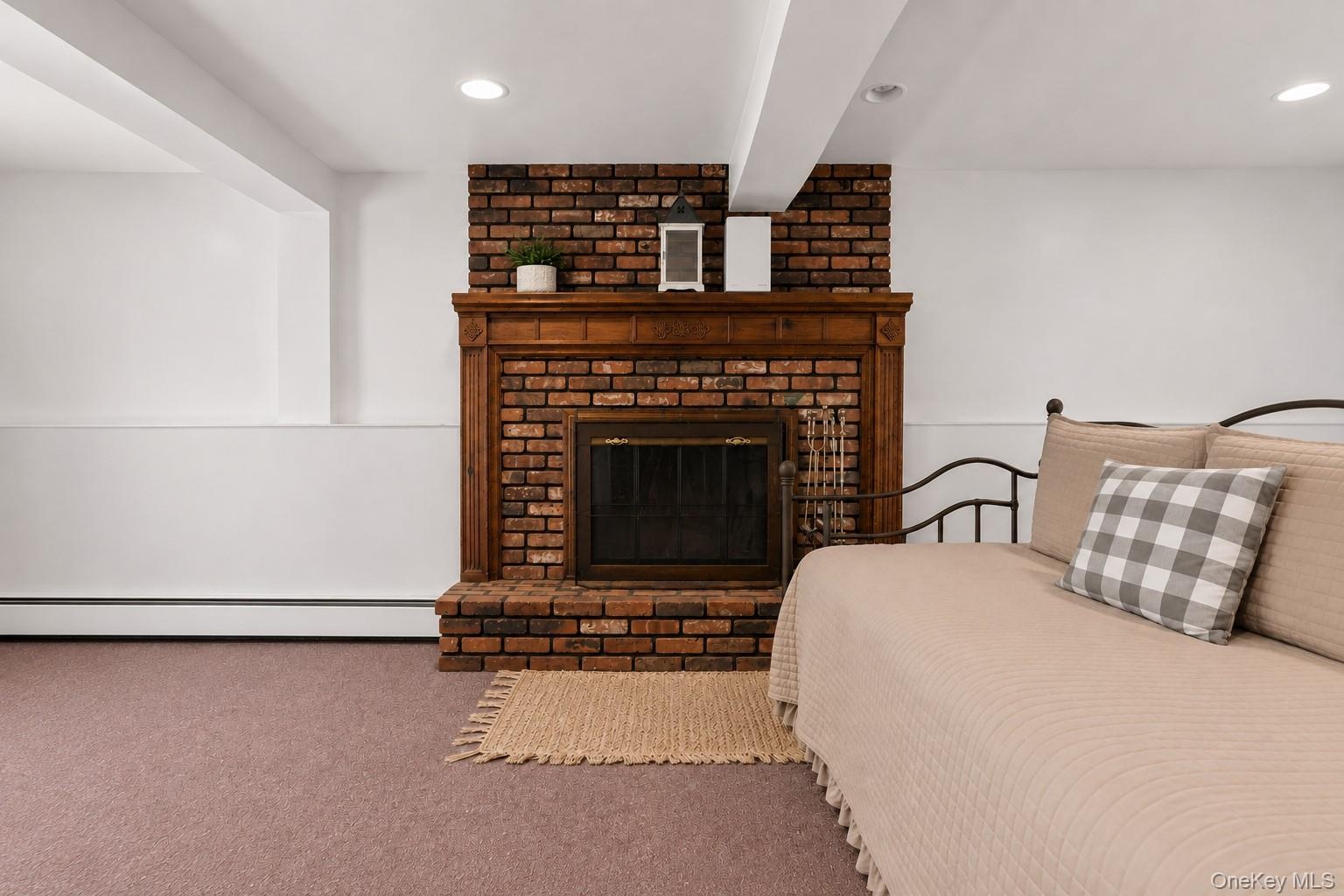 Virtually staged Fireplace.