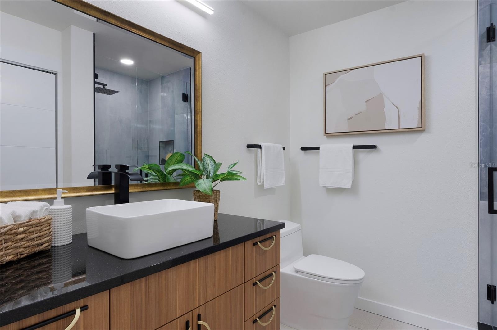 2nd bathroom hallway is private from the rest of the house.