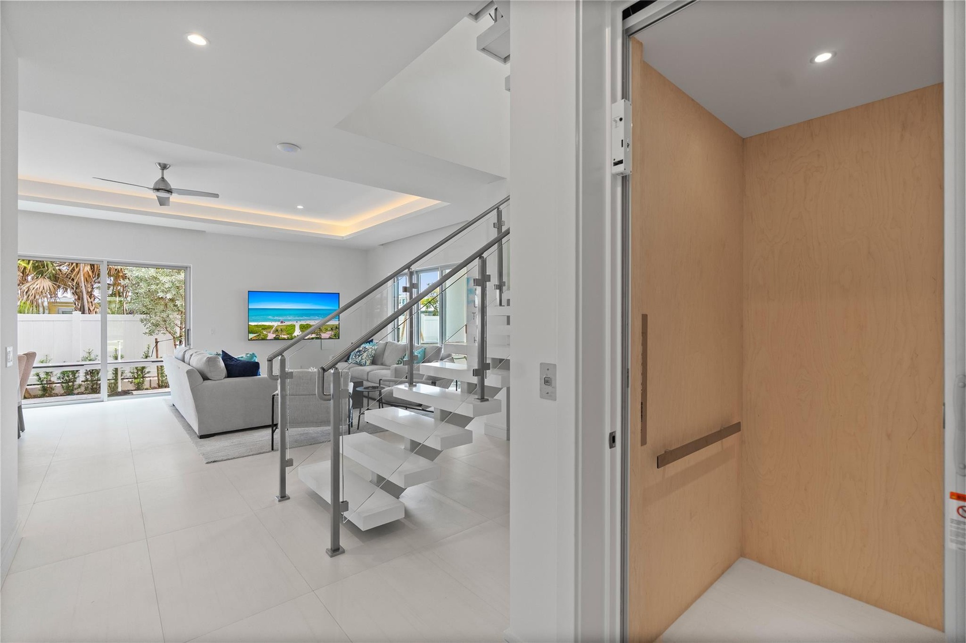 Indoor Elevator - A remarkable luxury townhome rental that redefines upscale living in the heart of Lauderdale By The Sea. This beautifully designed 3