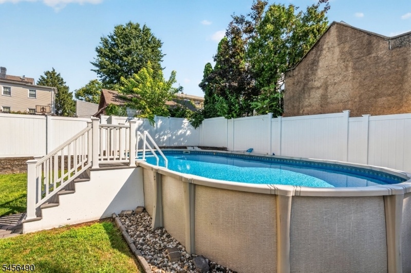 Private pool in yard