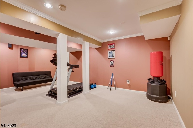 Basement exercise area