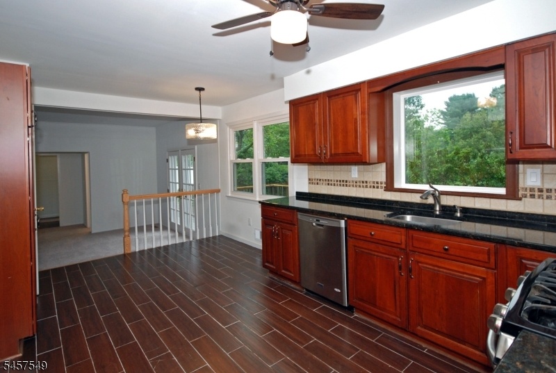 Kitchen with granite counters,
