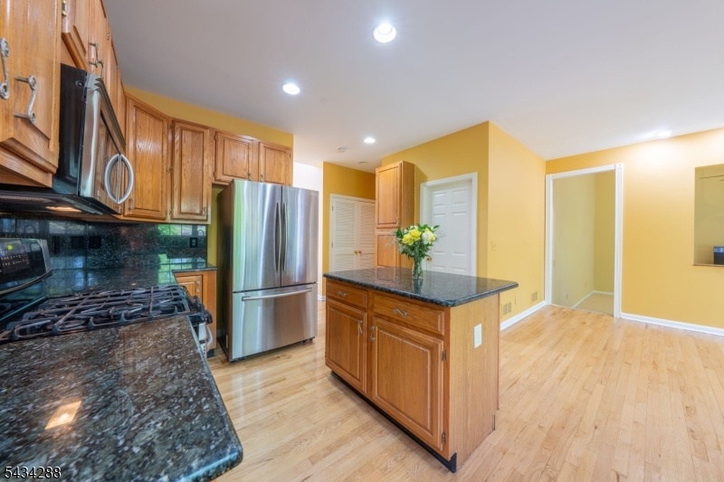Kitchen view to family room