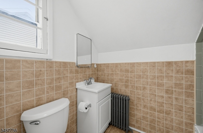 Attic bathroom left side view