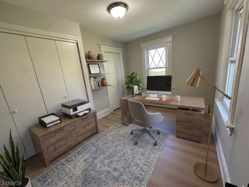 Virtually staged home office